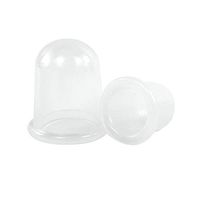 Silicone Chinese Cupping Therapy Set Anti Cellulite Vacuum Cup Body Massage Cup 2 Pack (Large & Medium) Transparent by X-Value
