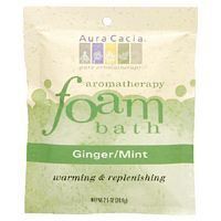 AURA CACIA FOAM BATH,GINGER & MINT, 2.5 OZ