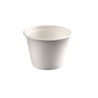 Round Sugarcane Soup Container (Case of 500), PacknWood - Compostable and Biodegradable Soup Bowls (12 oz, 4.3" Diameter) 210GPU350