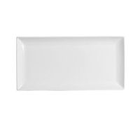 Francessa - Classico 11" x 7" White Porcelain Rectangular Plate, Case of 12