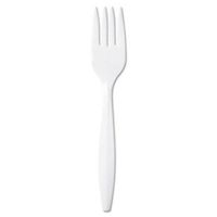 Dixie Plastic Tableware, Mediumweight Forks, White, 1000 Forks (DIX PFM21)