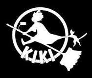 SoCool - Kiki's Delivery Service - Kiki Logo - Vinyl 5.5" wide (Color: WHITE) decal laptop tablet skateboard car windows stickers