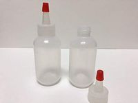 WALLER PAA 20 pack of 2oz (60mL) Plastic Boston Round Squeeze Bottles with Yorker Caps LDPE