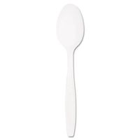 Solo Cup GBX7TW Guildware Heavyweight Plastic Teaspoons, White, 10 Boxes of 100