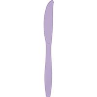 Club Pack of 288 Lavender Purple Premium Heavy-Duty Plastic Party Knives