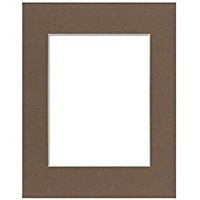 PA Framing, Photo Mat Board, 12 x 16 inches Frame for 8 x 12 inches Photo Art Size - Cream Core/Chestnut