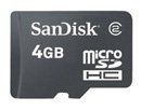 SanDisk 4GB MicroSDHC Card with SD Adpater (Retail Package)