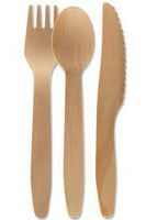 Biodegradable, Disposable, Eco-Friendly Wooden Cutlery Set- Pack of 255 (85 Spoons, 85 Knives, 85 Forks) by Strikeland