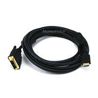 HDMI-DVI Cables, Black, 10 ft, 28AWG