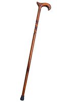 Khandekar Lyptus Derby Wooden Walking Stick with Spiral Carved Shaft - Traditional Style Decorative Walking Cane for Men and Women - Brown, 36 inch (92 cm)