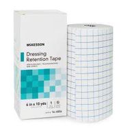 McKesson Dressing Retention Tape NonWoven Fabric/Printed Release Paper 6 Inch X 10 Yard White NonSterile, 16-4806 - Sold by: Pack of One