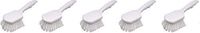 Carlisle 4054200 Sparta Plastic Handle Brush, Medium Stiff Nylon Bristles, 8" Length x 3" Width, 1-1/4" Bristle Trim (5-(Pack))