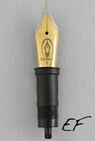 Edison Accessories Bi-Color Steel and Gold Replacement Extra Fine Point Nib - ED-STLGNIB-EF