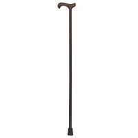 PCP Wood Cane, Derby Handle Grip Solid, Light Brown, Medium