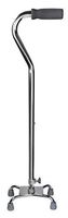Elderly Walking Aid Medical Quad Cane 30 to 39 Inch Chrome Base Mobility Adjustable Bariatric Stick 300lbs
