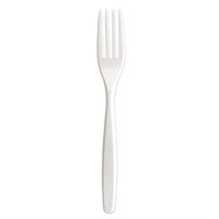Party Essentials Heavy Duty Hard Plastic Disposable Forks, 7”, White (Case of 1,000)
