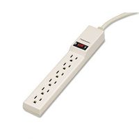 Fellowes 99000 6 Outlet Power Strip, 4-Ft Long Cord, 15 amp, Platinum