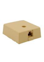 Leviton 41038-IDB Surface Mount Jack, 8P8C Cat 3, 110-Style, Ivory