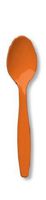 Club Pack of 600 Sunkissed Orange Premium Heavy-Duty Plastic Party Spoons