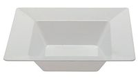 Table To Go 50 Piece"I Can't Believe It's Plastic" Bowls, Square Pearl Design, 18 oz, White