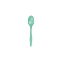 Club Pack of 600 Fresh Mint Green Premium Heavy-Duty Plastic Party Spoons