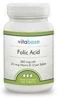 Folic Acid 800 mcg 100 Tabs - 6 Pack