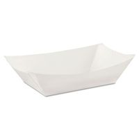 Kant Leek Polycoated Paper Food Tray, 3 Pound, White, 250/pack By: Dixie