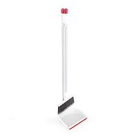 SADDPA Broom and Dustpan Ecofriendly Long Handle Broom Dustpan Set for Home Kitchen Classroom Office Indoor Cleanning (Color : Red)