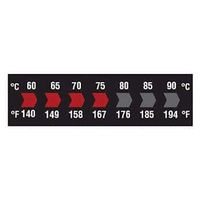 Digi-Sense AO-09035-52 Digi-Sense Reversible 7-Point Horizontal Temperature Label Black/Red (Pack of 10)