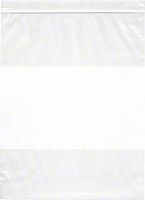Plymor Zipper Reclosable Plastic Bags w/White Block, 2 Mil, 10" x 13" (Pack of 100)
