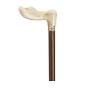 Palm Grip Cane Walnut With White Marbleized Handle  -Affordable Gift! Item #DHAR-9132800