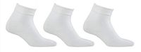 Diabetic Socks for Men by Sugar Free Sox - Maximize Circulation & Comfort - Mens Sock Size 10-13 White Ankle 3 Pack