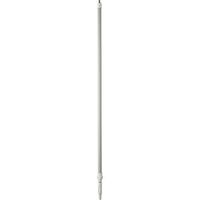 Vikan 2973Q5 62.9"-113.9" Quick Connect Waterfed Aluminum Extension Handle with Threaded Tip, 1.26" Diameter, White