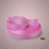 Krafty Klassics 1 Roll of Fabric Embossed Floral Poly Ribbon (3/4" x 100 Yds, Hot Pink)