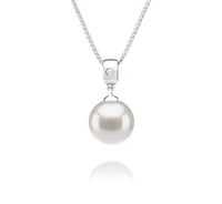 Nicole White 9-10mm AAAA Quality Freshwater 925 Sterling Silver Cultured Pearl Pendant For Women