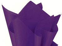 100 Pack Purple 20 inches x 26 inches Premium Colored Tissue Paper, Flat (Unfolded)