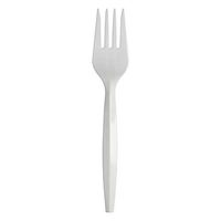 Dixie 6" Medium-Weight Polypropylene Plastic Fork by GP PRO (Georgia-Pacific), White, PFM21, (Case of 1,000)
