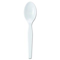 Dixie Individually Wrapped 5.88" Medium-Weight Polystyrene Teaspoon by GP PRO (Georgia-Pacific), White, TM23C7, (Case of 1,000)