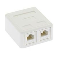 Cat.6 2Port Surface Mount Box White
