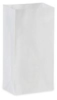 Made in USA 50-Pack White Kraft Party Favor Treat Paper Lunch Bags, 5” X 3” X 9.5”, Flat Bottom