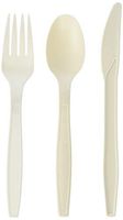 Arjanic Kitchenware Plastic Cutlery Set, Disposable and Heavy Duty, 150 Count