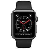 Apple Watch Series 3 42mm Smartwatch (GPS + Cellular, Space Gray Aluminum Case, Black Sport Band) (Renewed)