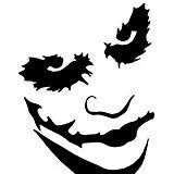 Legacy Innovations Joker Heath Ledger The Dark Night Batman Black Decal Vinyl Sticker|Cars Trucks Vans Walls Laptop| Black |5.5 x 4.5 in|LLI722