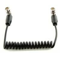 Shape 10" Coil SDI Cable with Right Angle BNC 90 Deg. Connectors