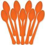 Plastic Spoons Heavy Weight Orange 48 Count