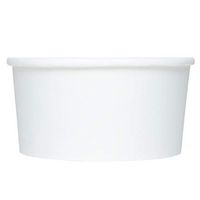 [100 Count] White Paper Ice Cream Cups - 6 oz Eco-Friendly Dessert Containers - Perfect For Your Yummy Foods! Many Colors & Sizes - Frozen Dessert Supplies