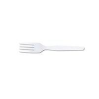 Dixie FM207 Plastic Forks, Medium Weight, 100/BX, White