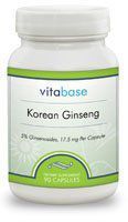 Ginseng Extract Korean (350 mg) 60 Capsules by Vitabase
