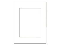 PA Framing, Photo Mat Board, 14 x 18 inches Frame for 10 x 13 inches Photo Art Size - White Core/White
