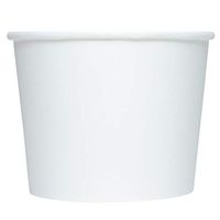 [100 Count] White Paper Ice Cream Cups - 12 oz Eco-Friendly Dessert Containers - Perfect For Your Yummy Foods! Many Colors & Sizes - Frozen Dessert Supplies